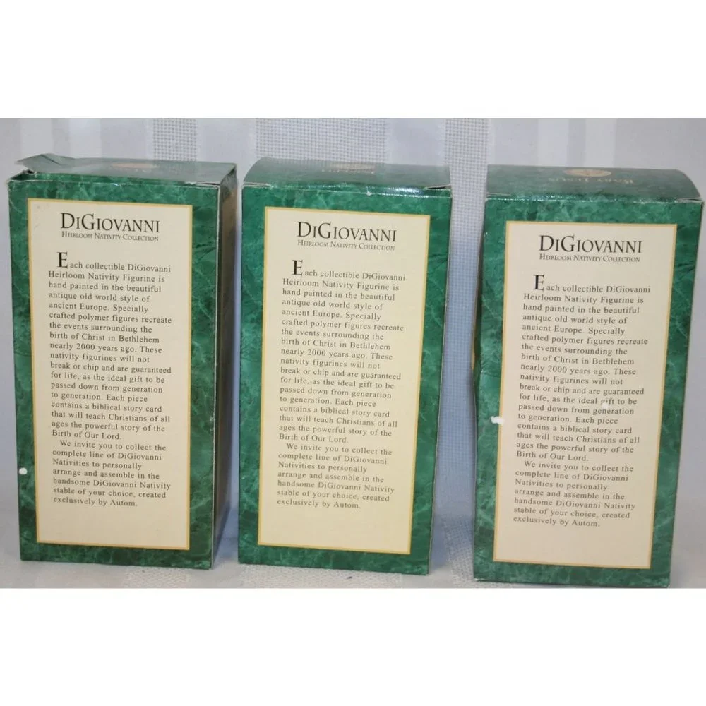 Vintage Di Giovanni Heirloom Nativity Collection 4 Piece Mary Joseph Baby Jesus